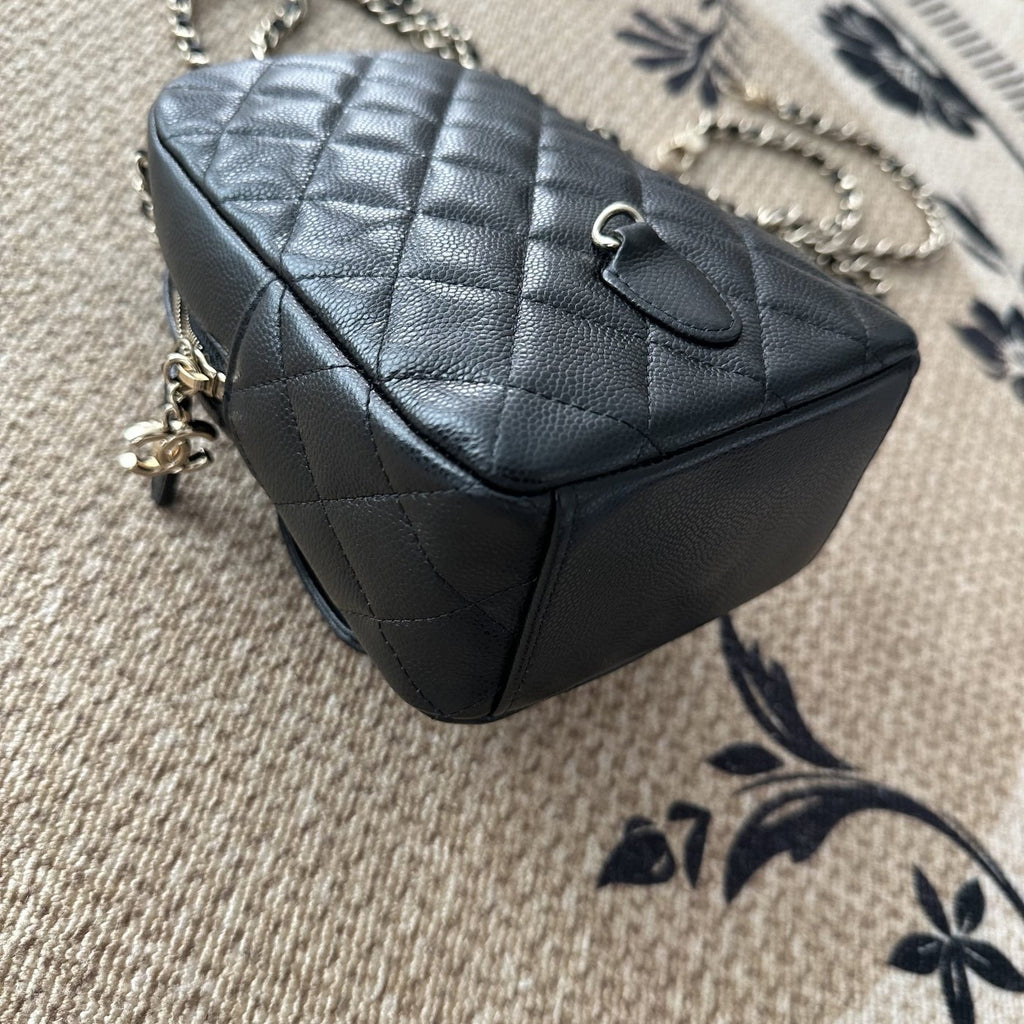 【Chanel】Chanel Mini Duma Backpack, Black with Gold Hardware