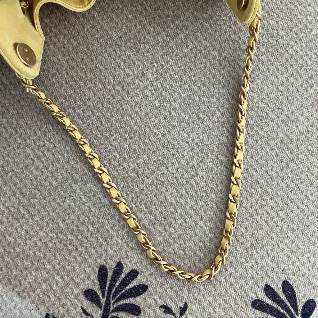 【Chanel】Chanel 25 Bag Mini, Yellow with Gold‑tone Hardware