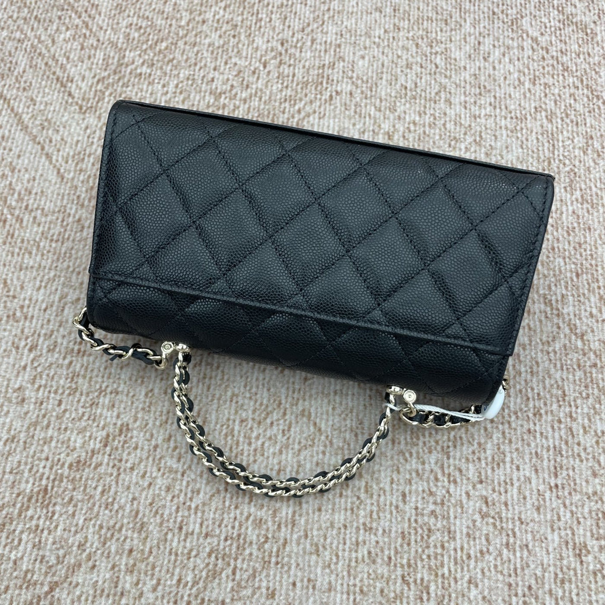 【Chanel】Chanel 26S Kelly with Crossed Top Handle, Black Caviar, Gold-Tone Hardware-7216350