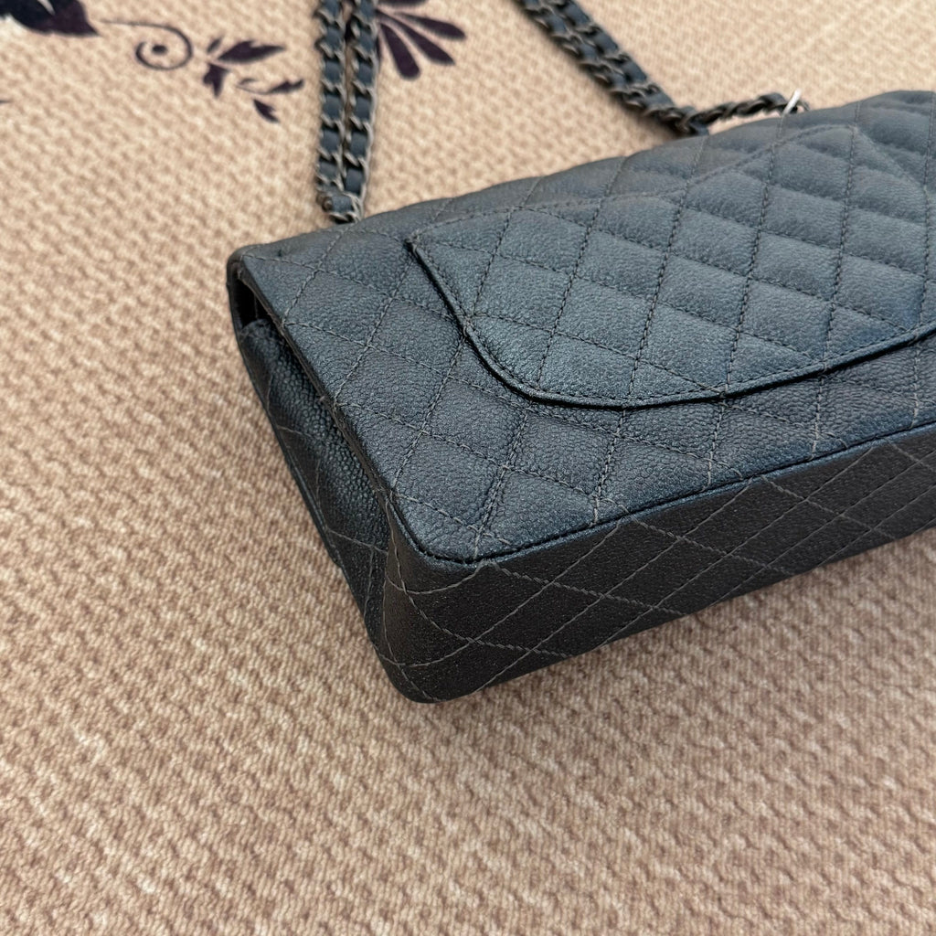 【Chanel】Chanel Charcoal Grey Caviar Medium Classic Flap