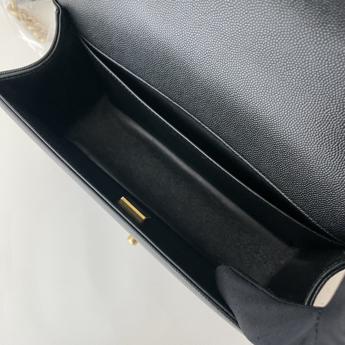 【Chanel】Chanel Black Gold Le Boy Flap Bag