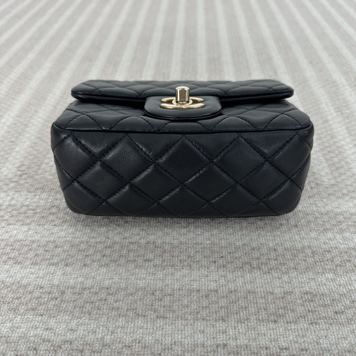 【Chanel】Chanel Mini Square Classic Flap, Black with Gold Hardware