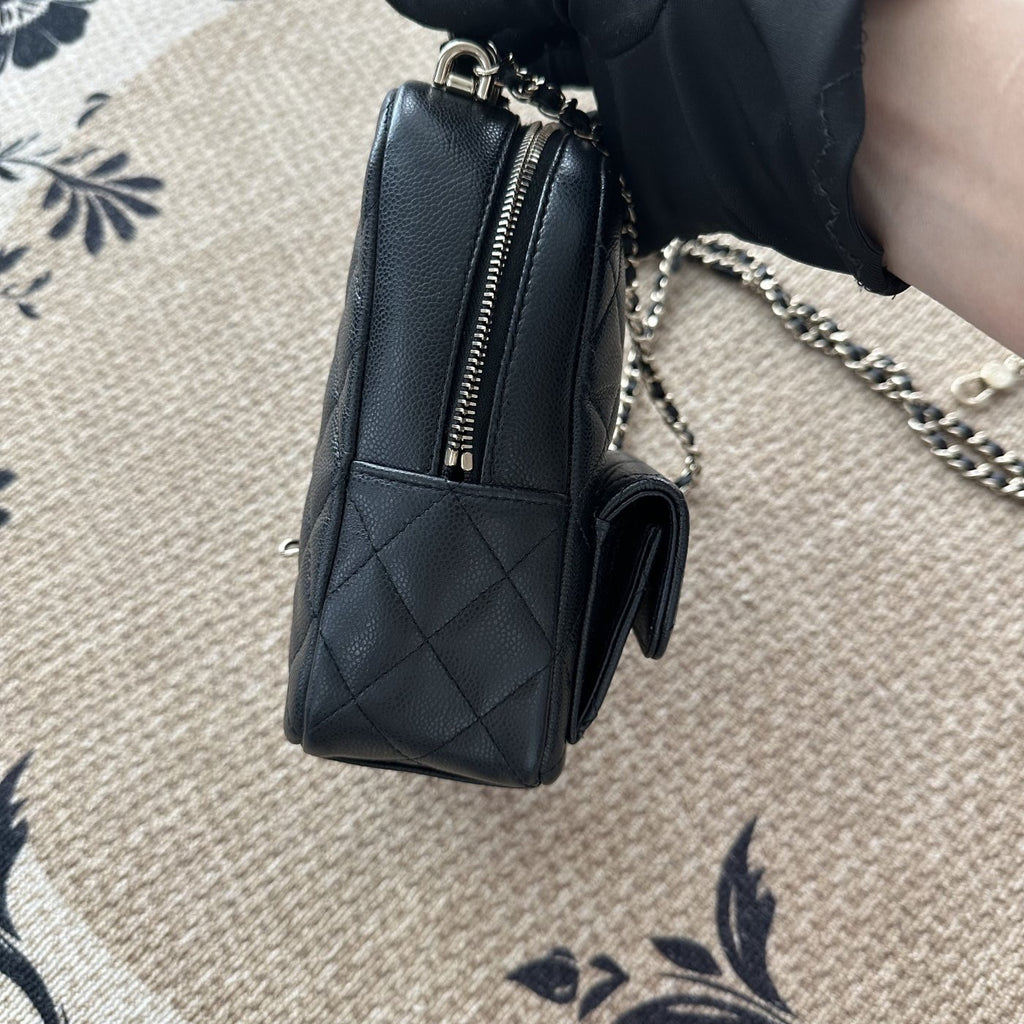 【Chanel】Chanel Mini Duma Backpack, Black with Gold Hardware