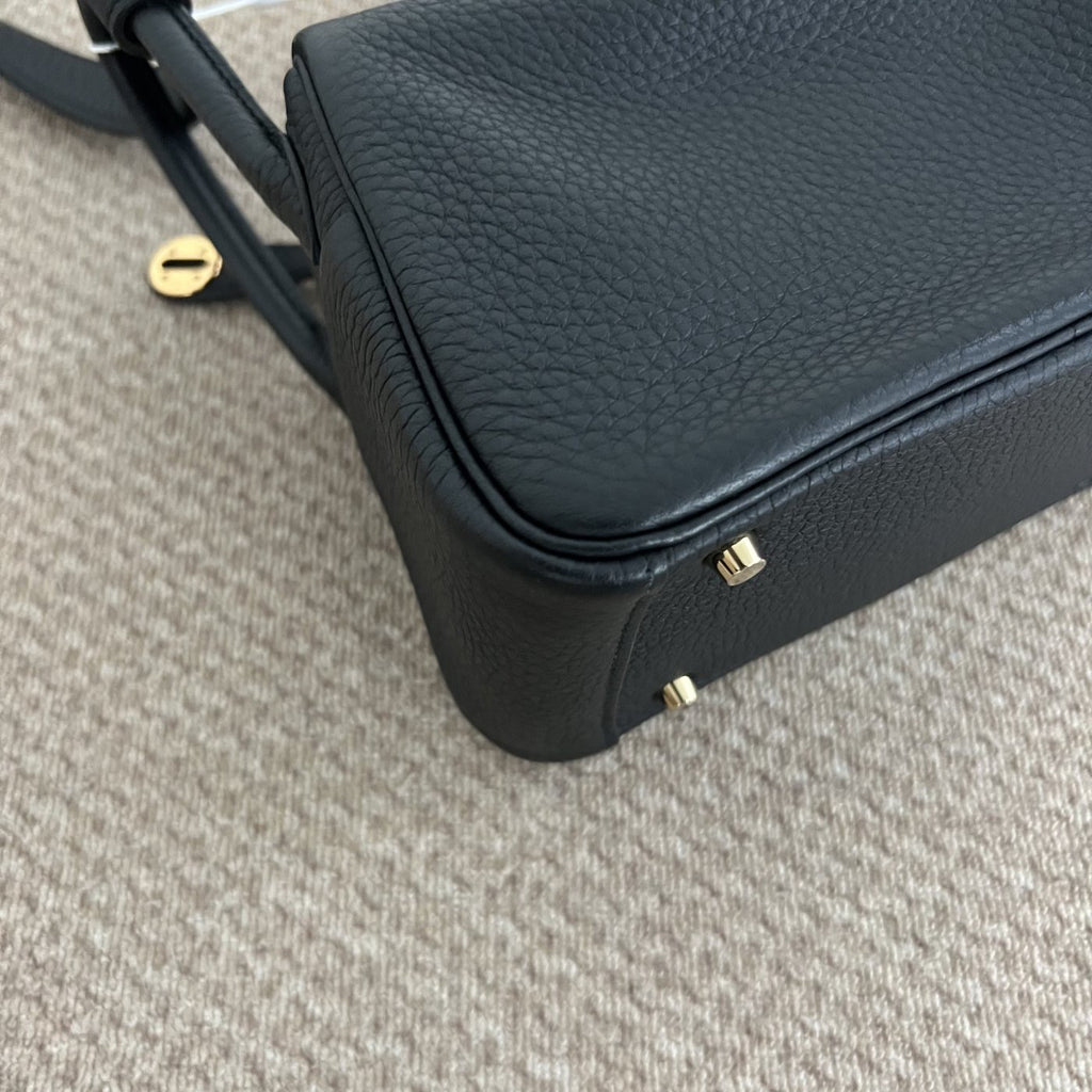 【Hermes】Hermès Black Lindy Gold Hardware