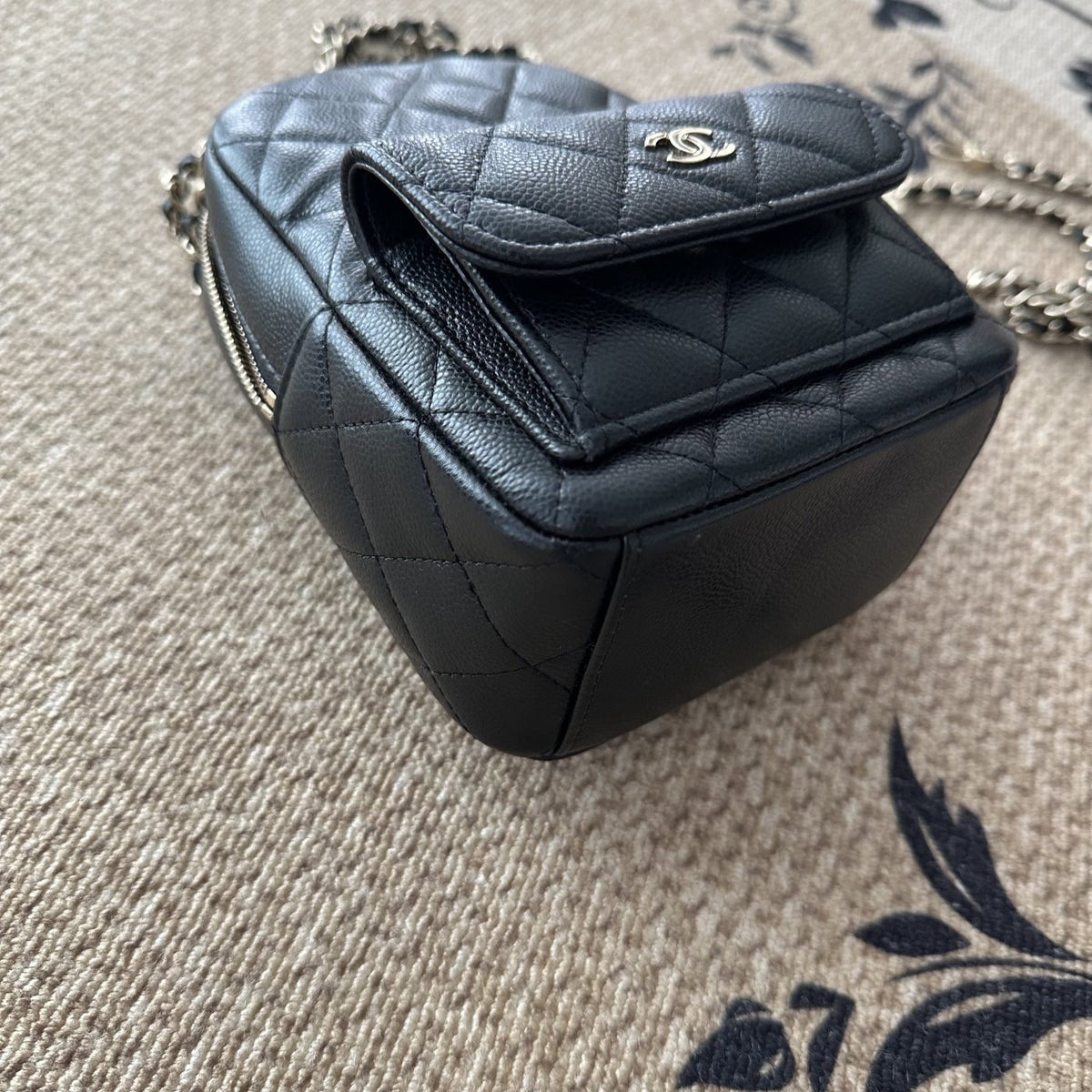 【Chanel】Chanel Mini Duma Backpack, Black with Gold Hardware