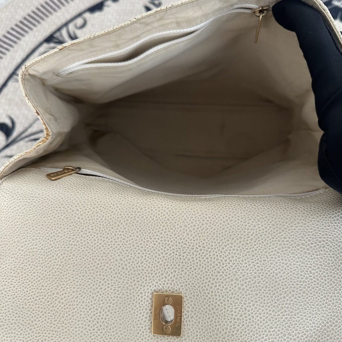 【Chanel】Chanel Cream Quilted Flap Backpack