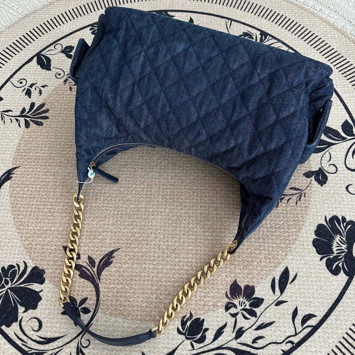 【Chanel】Chanel 25C 25 Hobo, Blue Washed Denim, Gold‑tone Hardware, Micro‑chip Version