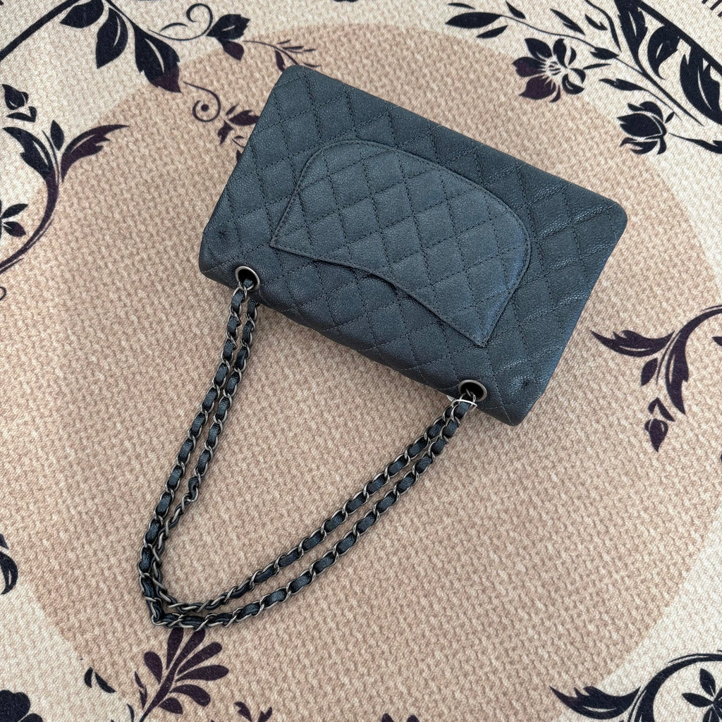 【Chanel】Chanel Charcoal Grey Caviar Medium Classic Flap