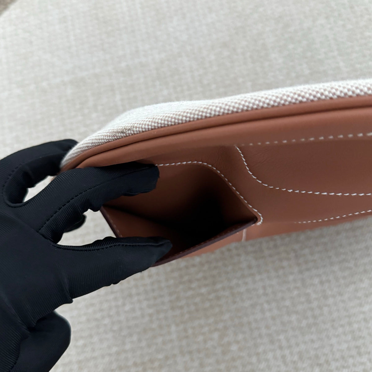 【Hermes】Hermès BuddyPocket Gold Brown & Canvas