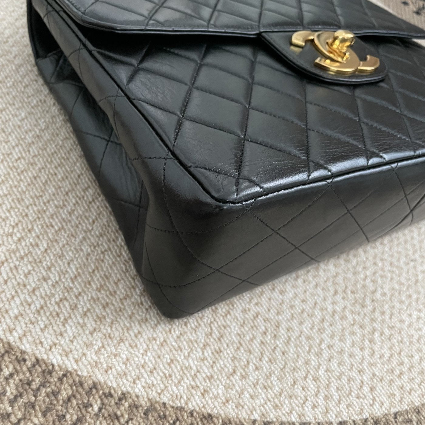 【Chanel】Chanel Black Caviar Victoria Flap Bag, Gold-Tone Hardware-7209866