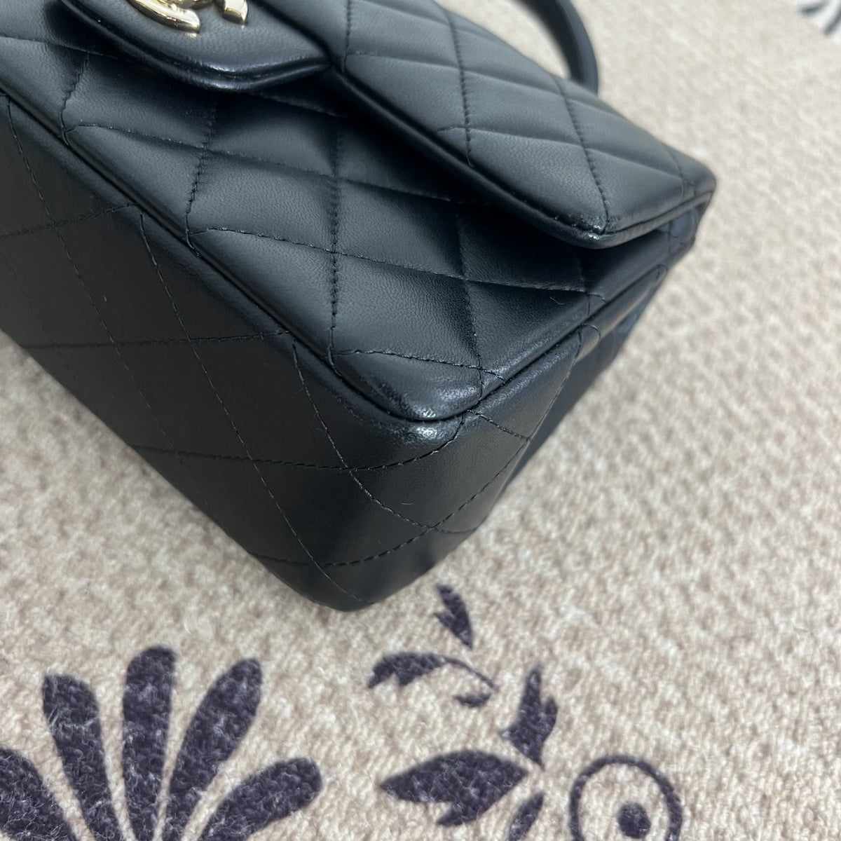 【Chanel】Chanel Classic Flap Large Mini, Black Gold Hardware