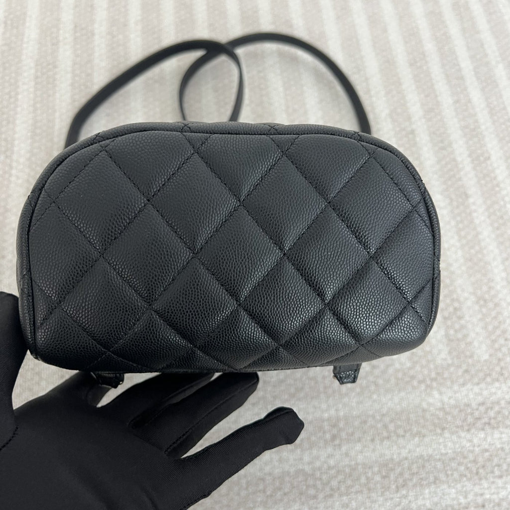 【Chanel】Chanel Paris‑Salzburg Backpack, Black Caviar Leather with Gold‑tone Hardware