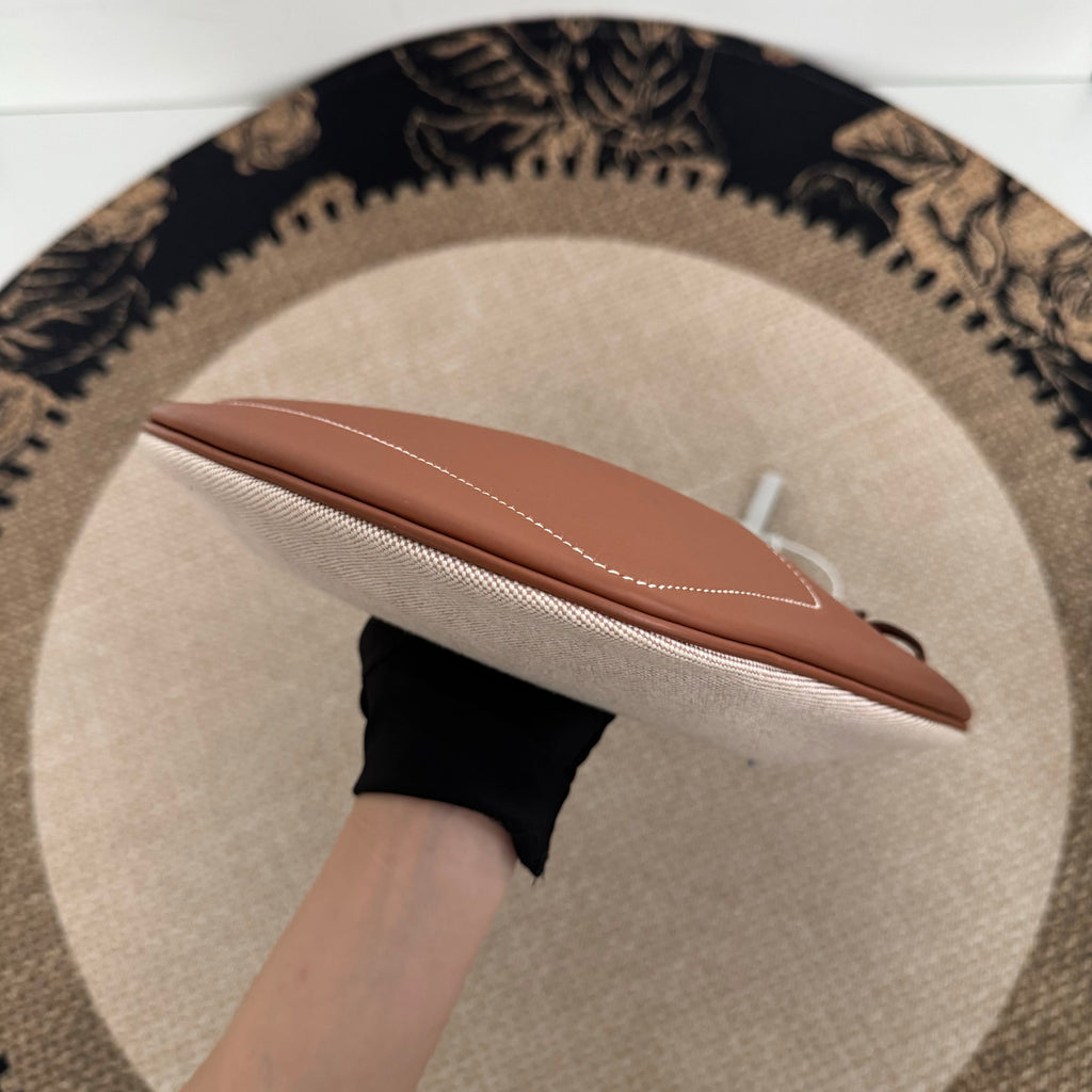 【Hermes】Hermès BuddyPocket Gold Brown & Canvas