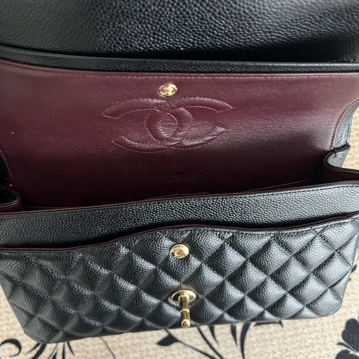 【Chanel】Chanel Black Caviar Classic Flap Bag-7212559LD