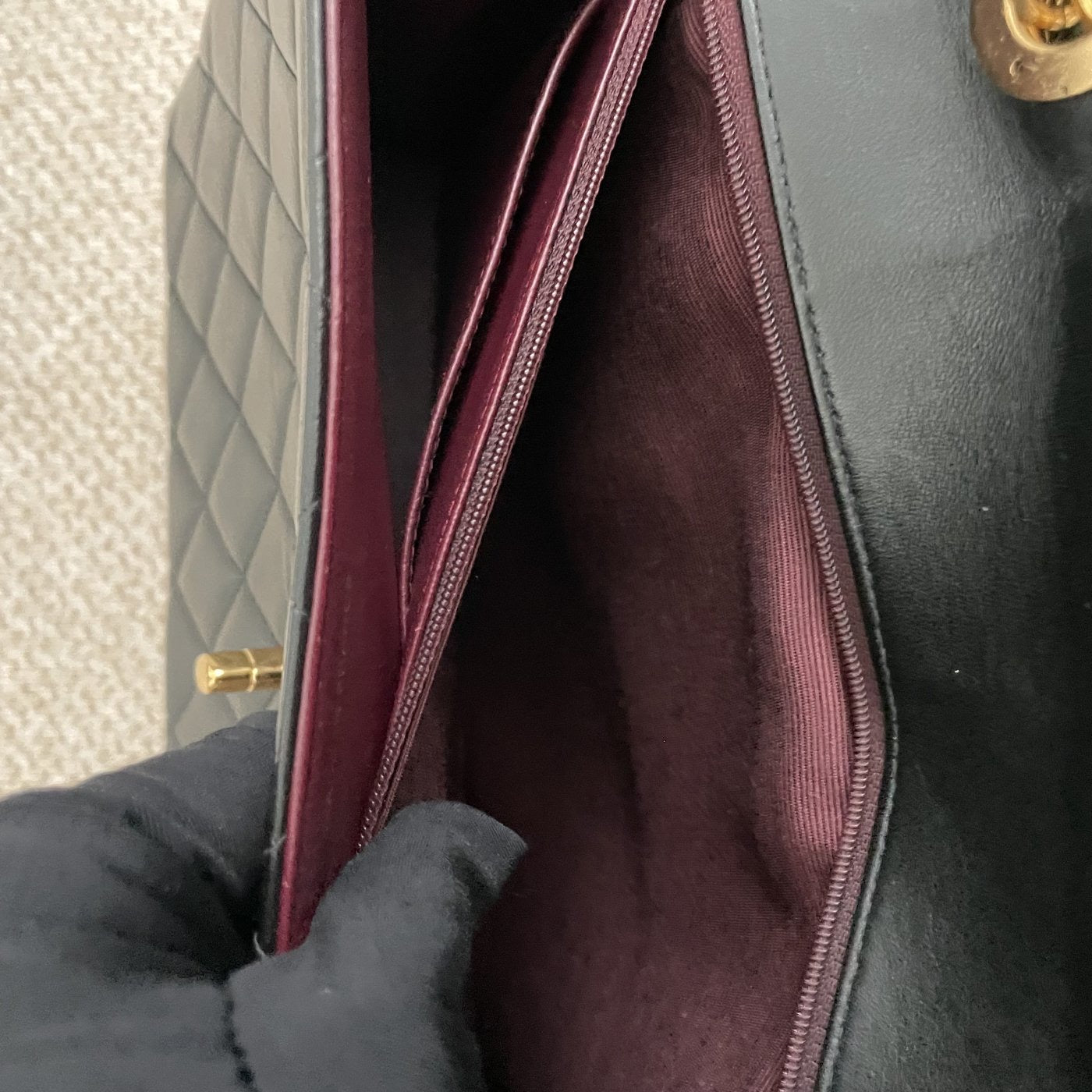 【Chanel】Chanel Black Caviar Victoria Flap Bag, Gold-Tone Hardware-7209866