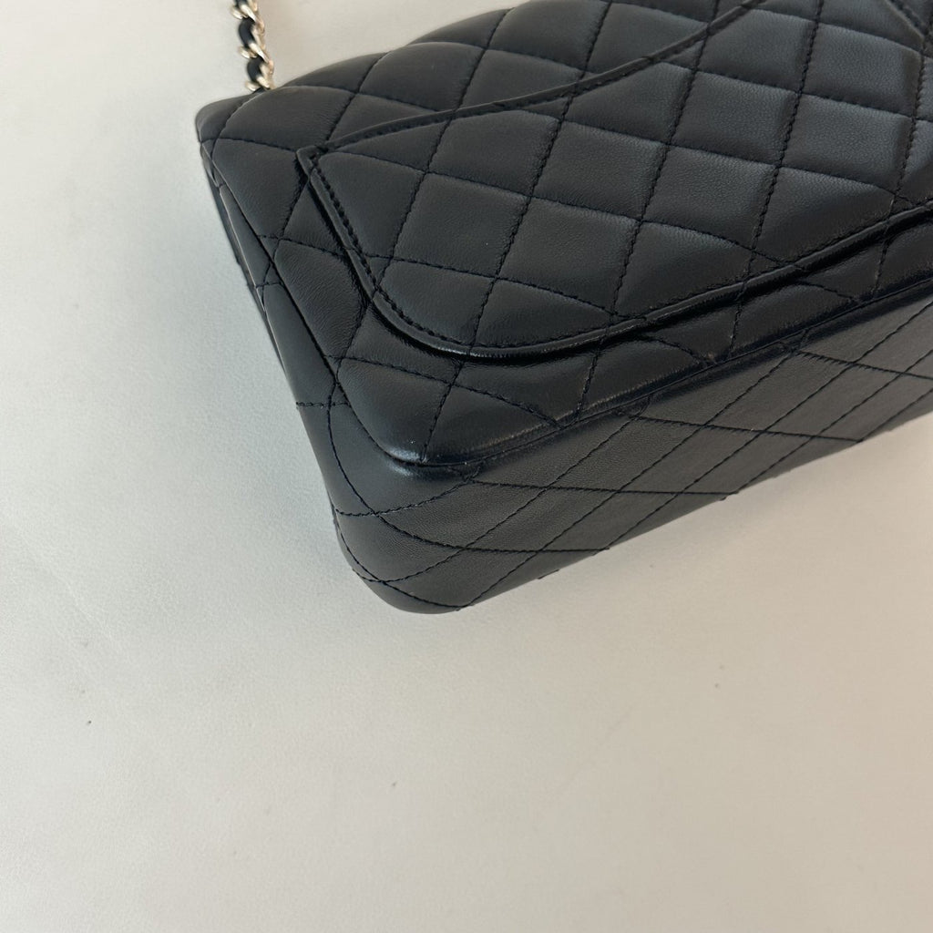【Chanel】Chanel Black Mini Square Flap Bag with Pearl Crush Gold Ball, Gold-Tone Hardware-7215934