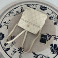 【Chanel】Chanel Cream Quilted Flap Backpack