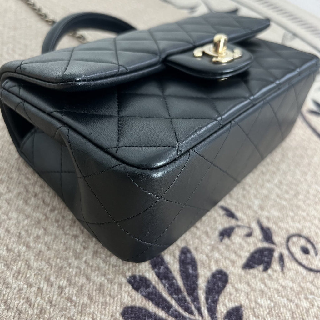 【Chanel】Chanel Classic Flap Large Mini, Black Gold Hardware