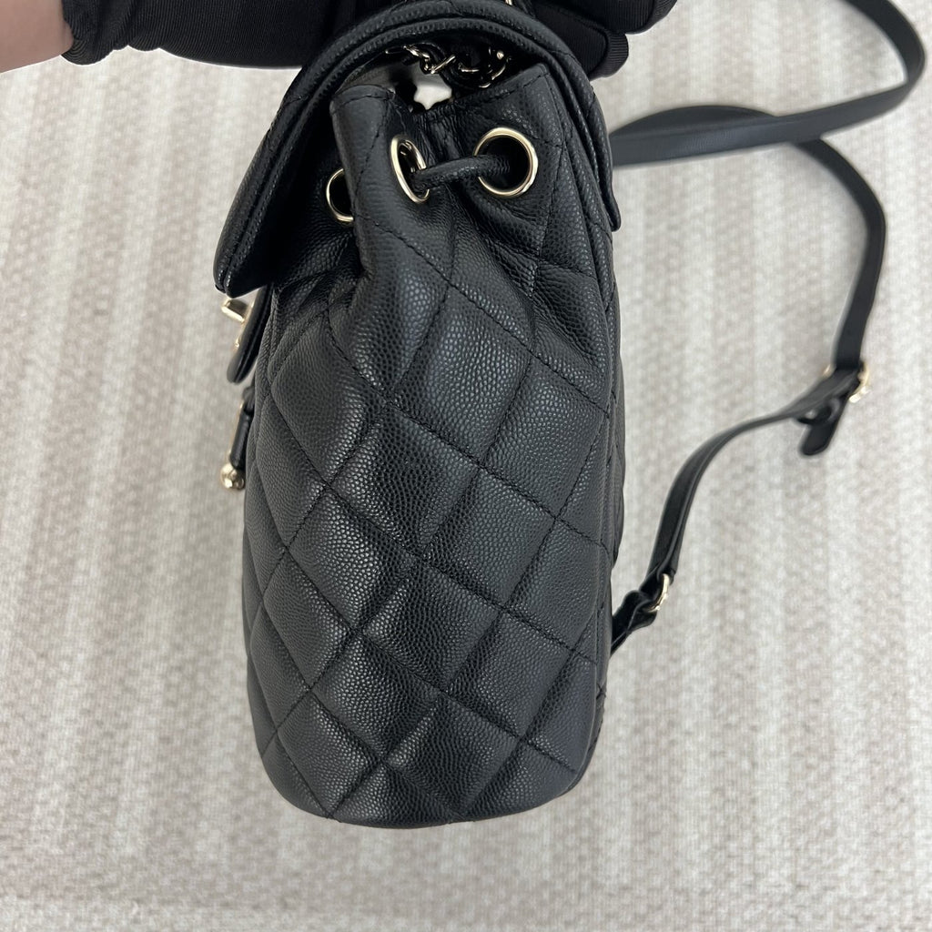 【Chanel】Chanel Paris‑Salzburg Backpack, Black Caviar Leather with Gold‑tone Hardware