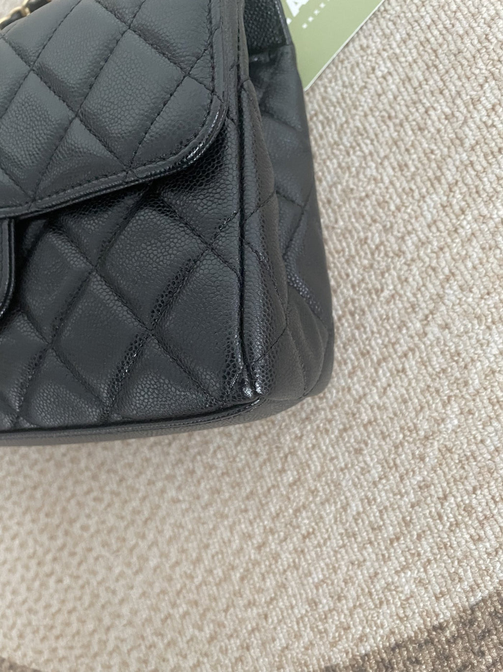【Chanel】Chanel 25P Mini Square Flap Bag, Black Lambskin, Gold-Tone Hardware, Double Chain-7215377