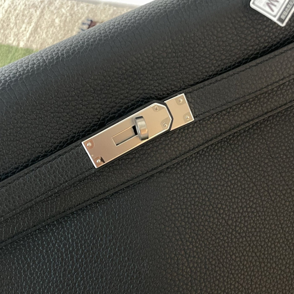【Hermes】Hermès Black Kelly Silver Hardware