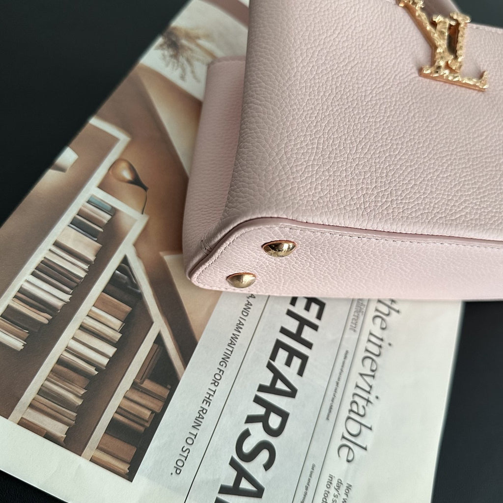 【LV】Louis Vuitton Capucines Mini Pink Taurillon Leather