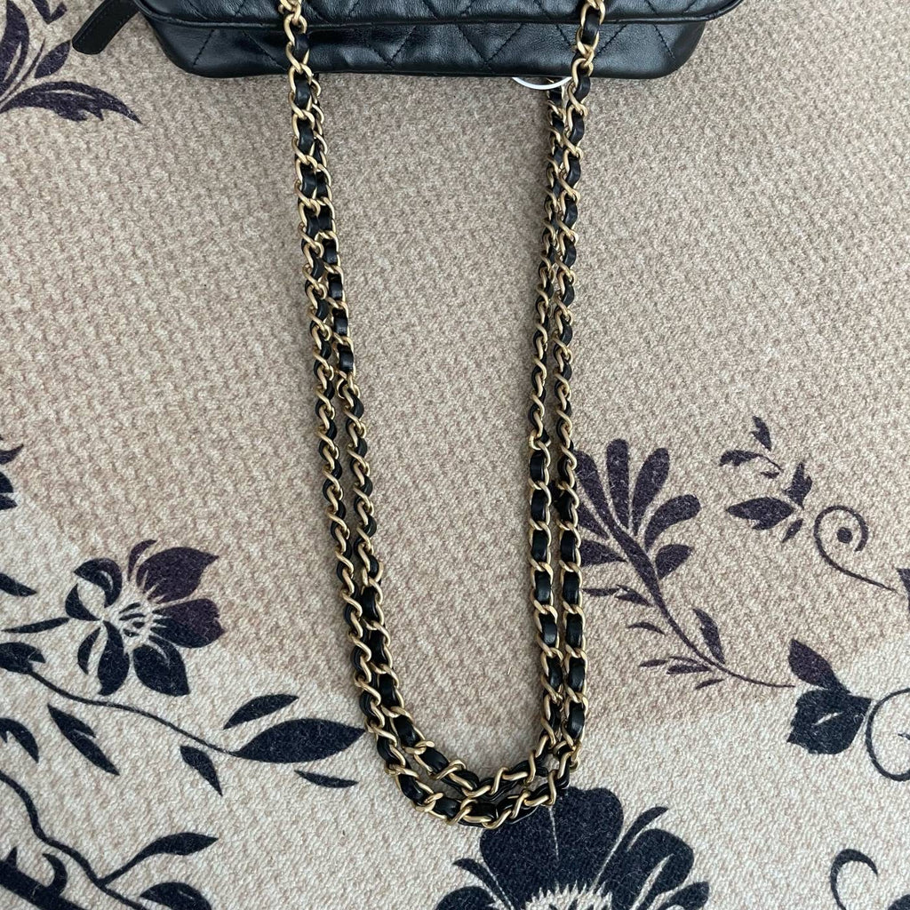 【Chanel】Chanel Bowling Bag, Calfskin & Gold-Tone Metal, Black