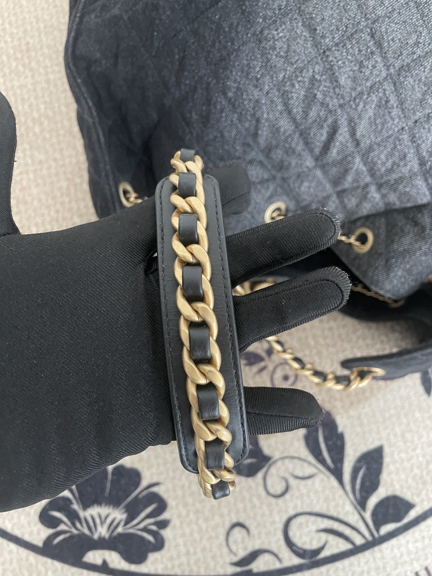 【Chanel】Chanel 25Bag Large, Black Gradient Denim