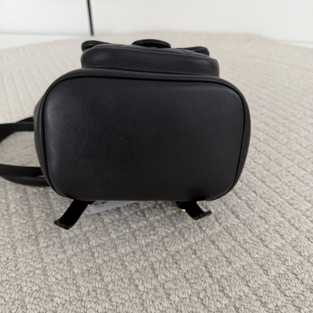 【Chanel】Chanel Black Caviar Duma Backpack, Gold-Tone Hardware-7215925