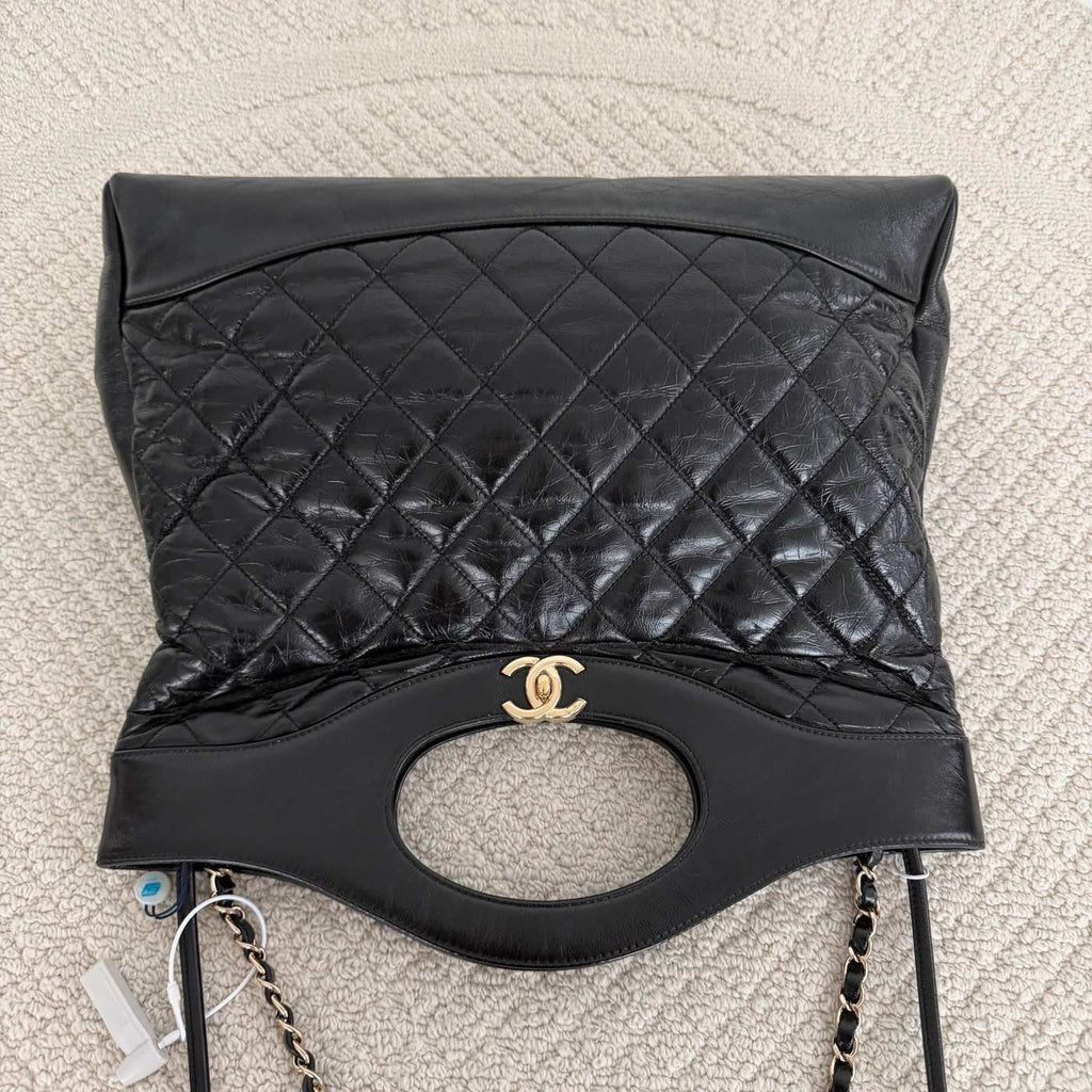 【Chanel】Chanel Black Gold 31 Shopping Bag(large)