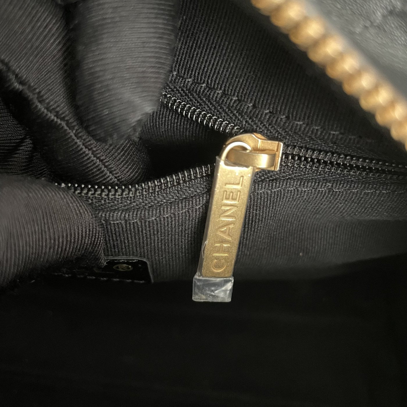 【Chanel】Chanel Bowling Bag, Calfskin & Gold-Tone Metal, Black