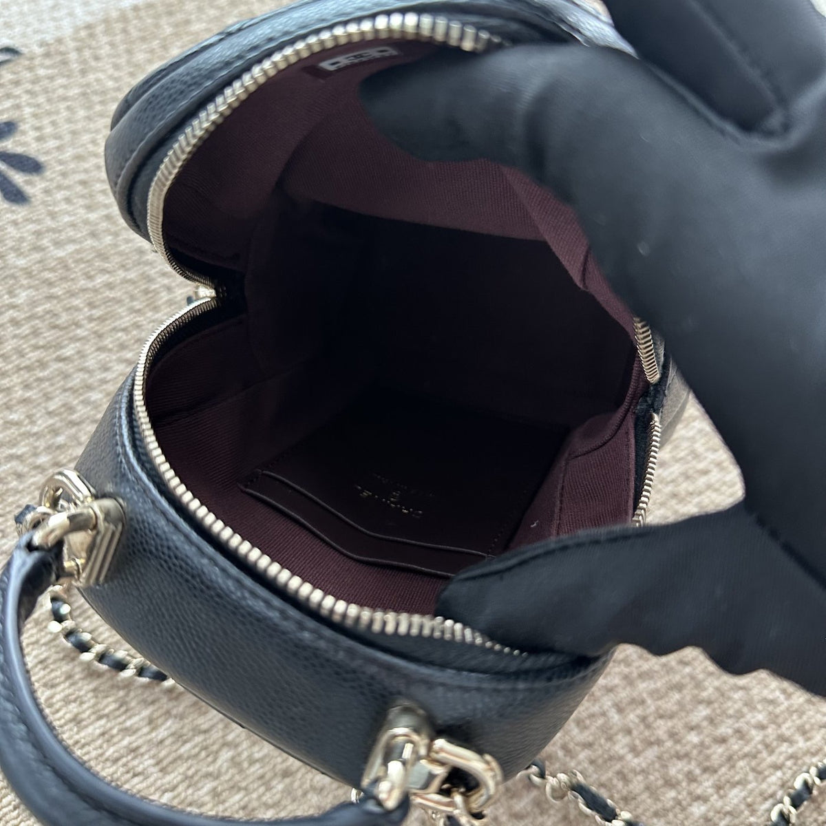 【Chanel】Chanel Mini Duma Backpack, Black with Gold Hardware