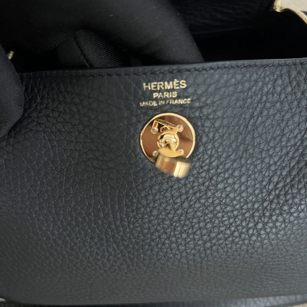 【Hermes】Hermès Black Lindy Gold Hardware