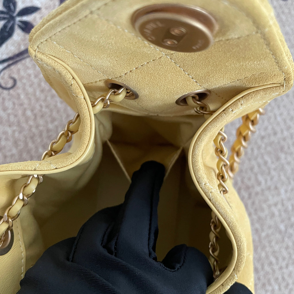 【Chanel】Chanel 25 Bag Mini, Yellow with Gold‑tone Hardware