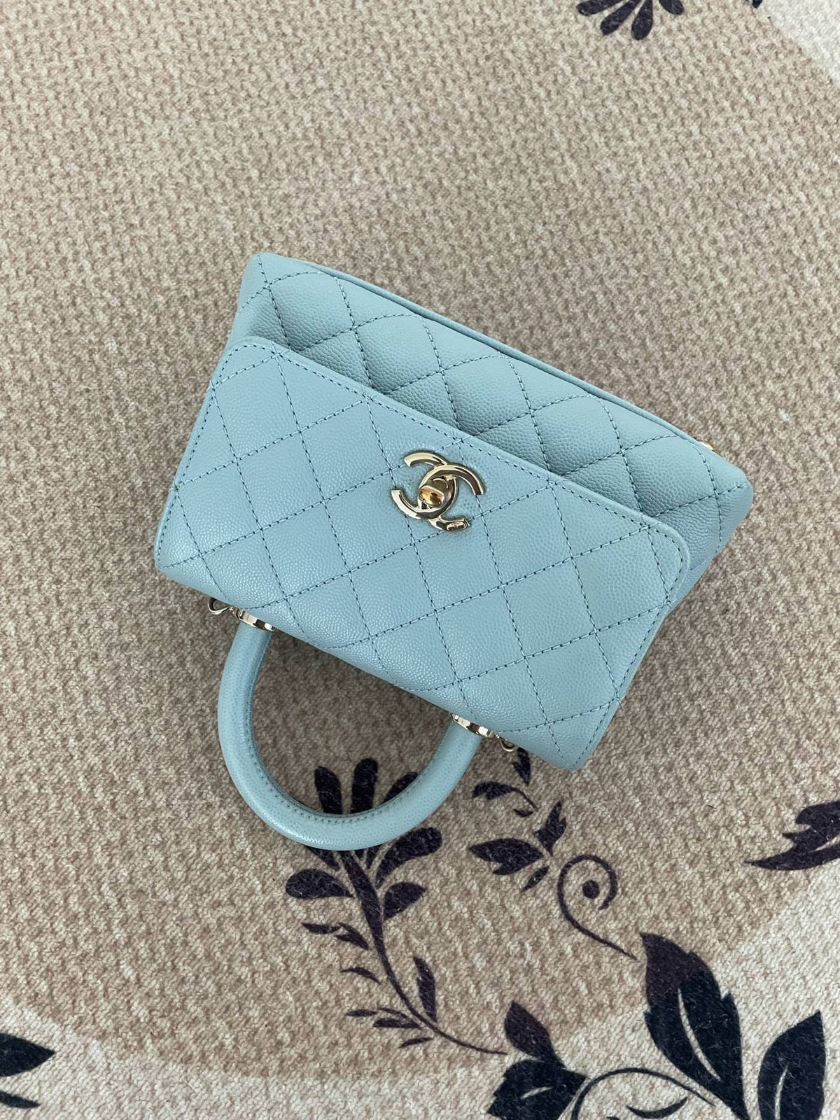 【Chanel】Chanel Blue Coco Handle Bag