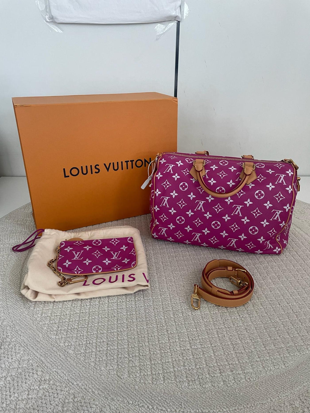 【LV】Louis Vuitton Speedy P9 Bandoulière 40 Candy Pink（Magenta）