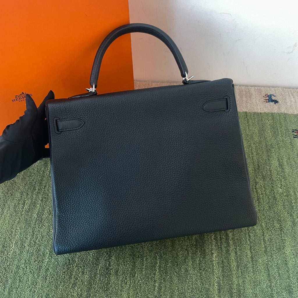 【Hermes】Hermès Black Kelly Silver Hardware