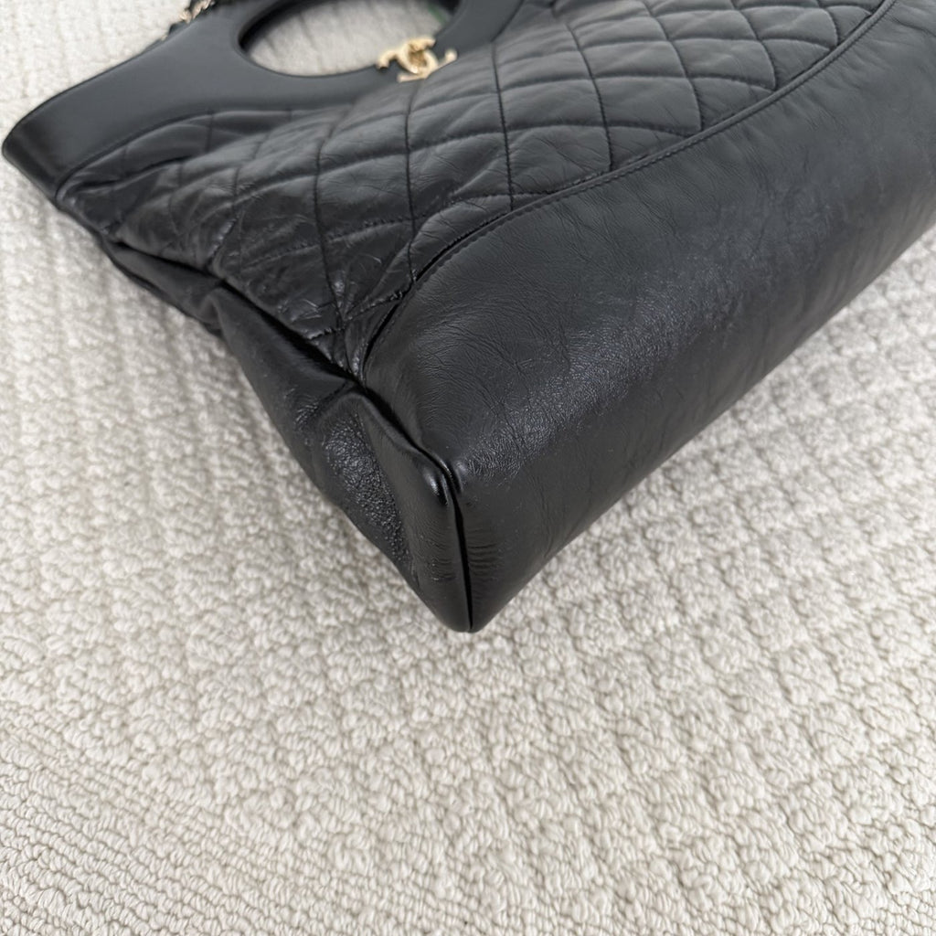 【Chanel】Chanel Black Gold 31 Shopping Bag(large)
