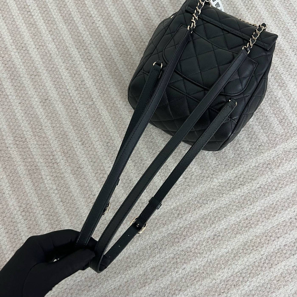 【Chanel】Chanel Paris‑Salzburg Backpack, Black Caviar Leather with Gold‑tone Hardware