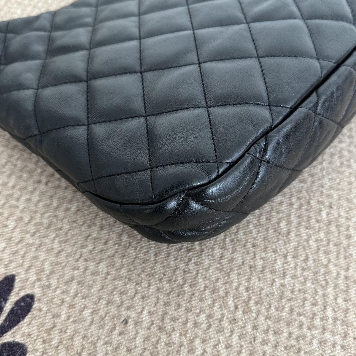 【Chanel】Chanel Hobo Underarm Bag, Black with Gold‑tone Hardware