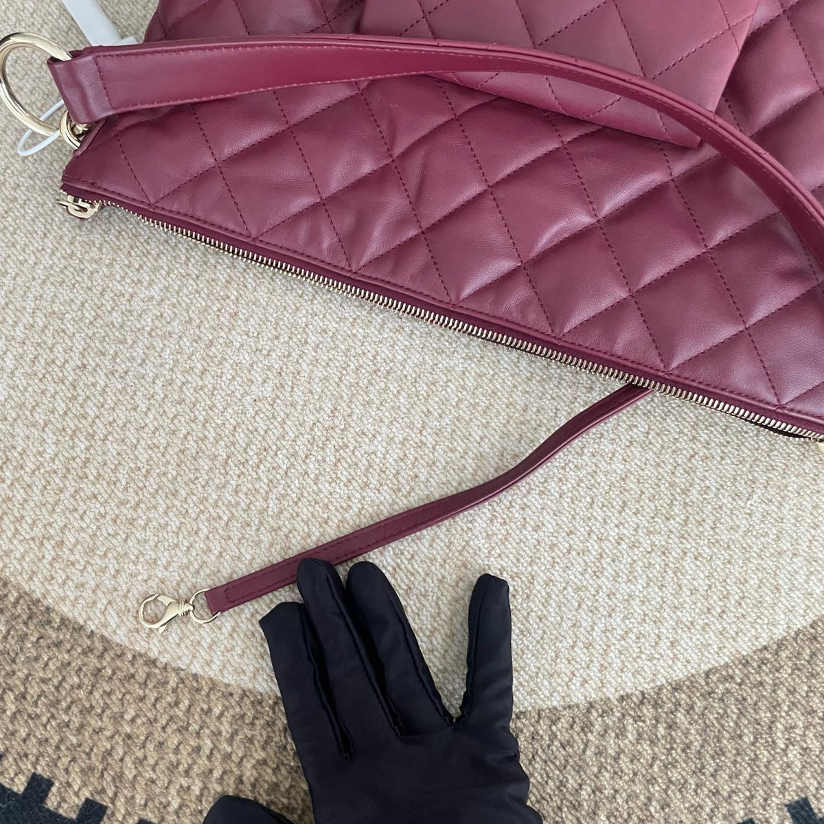 【Chanel】Chanel Hobo Underarm Bag, Red with Gold‑tone Hardware