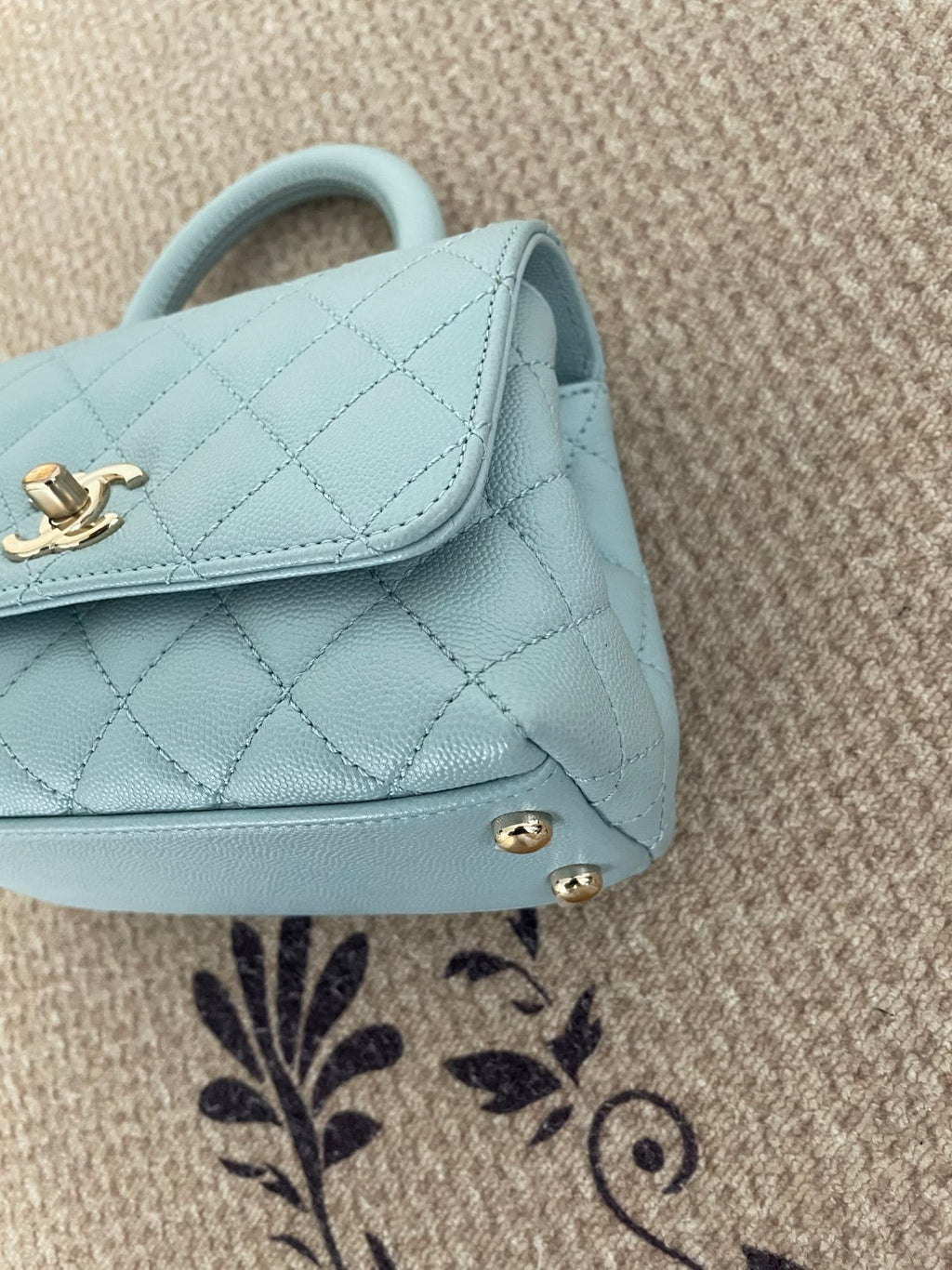 【Chanel】Chanel Blue Coco Handle Bag