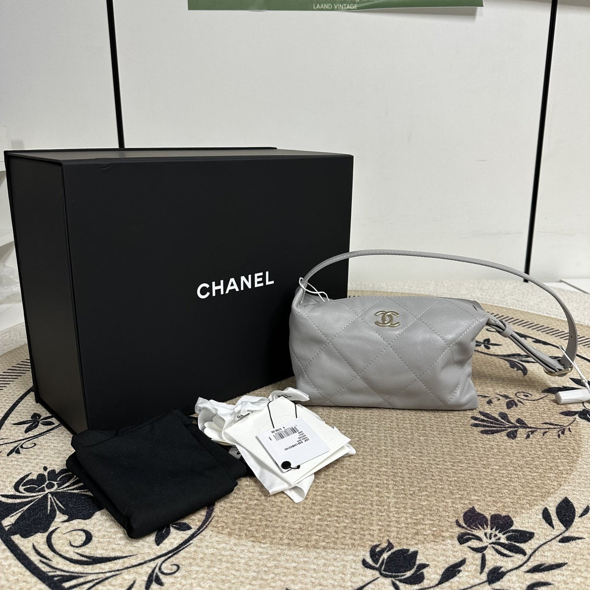 【Chanel】Chanel 26P Grey Gold Hobo Bag, Gold-Tone Hardware-7214108