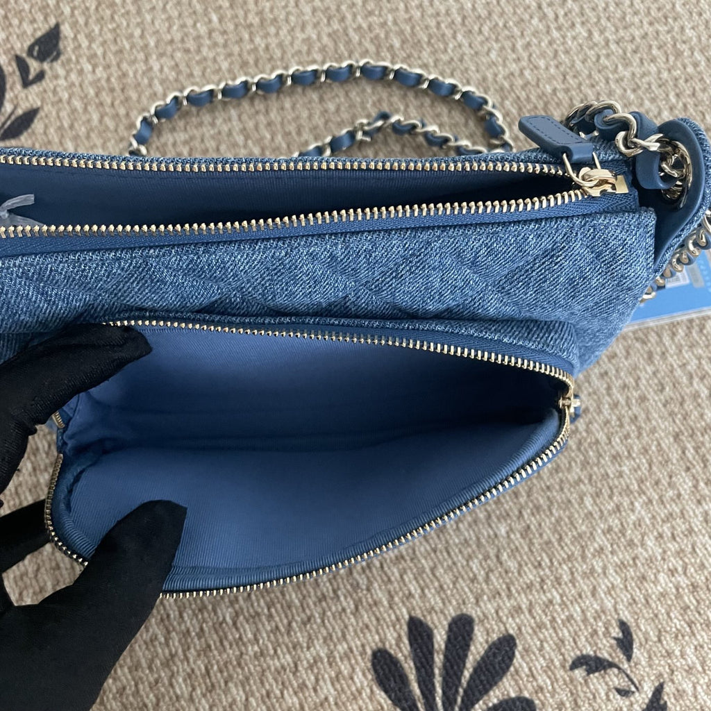 【Chanel】Chanel Blue Denim Camera Bag