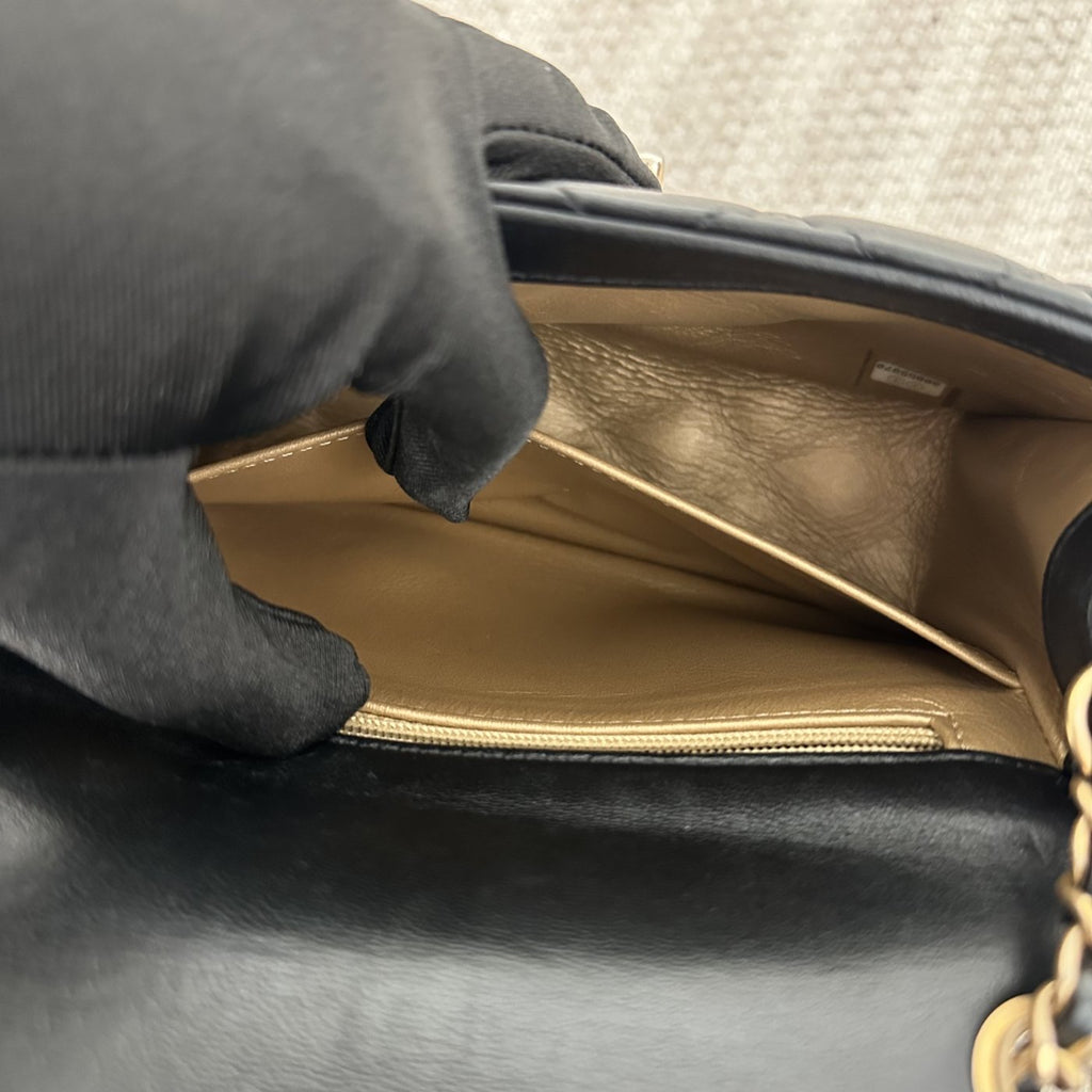 【Chanel】Chanel Mini Square Classic Flap, Black with Gold Hardware