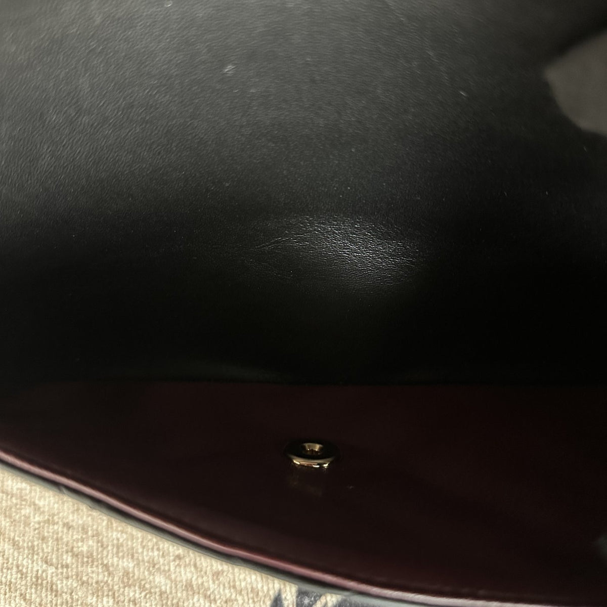 【Chanel】Black Gold Lambskin CF Jumbo