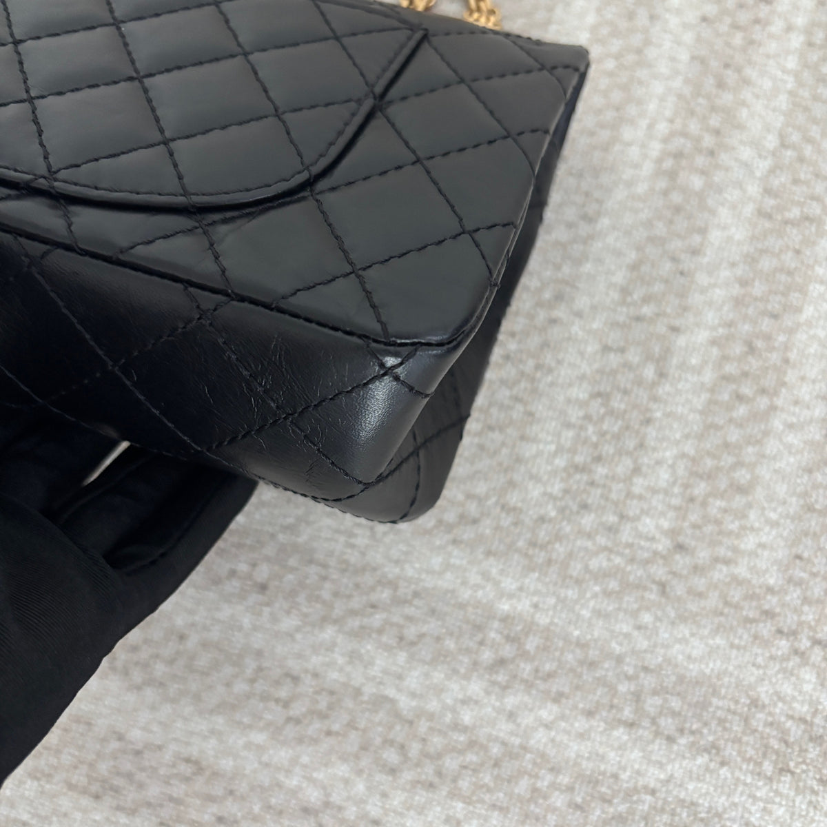 【Chanel】Chanel 2.55 Flap Bag Black Caviar with Gold-Tone Hardware
