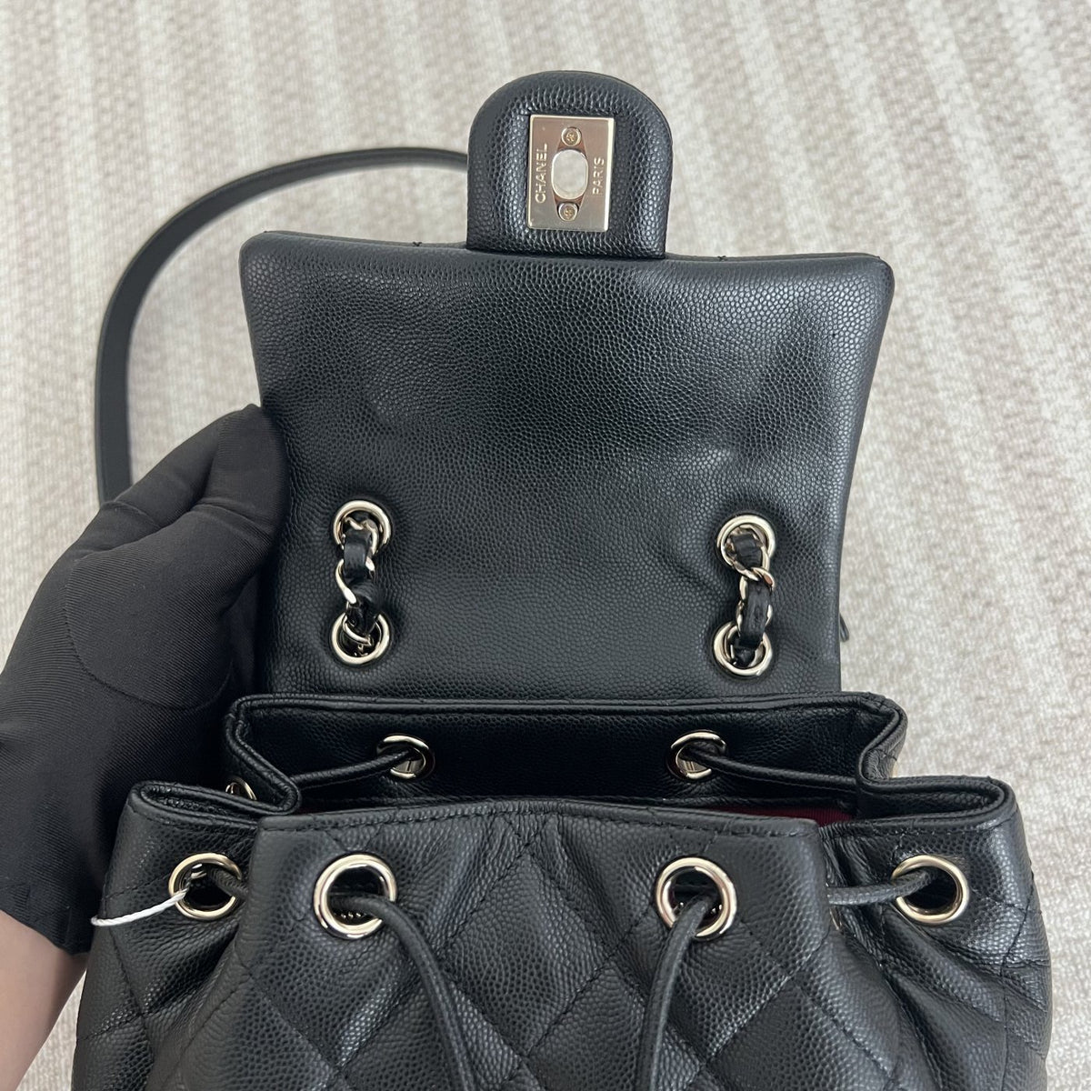 【Chanel】Chanel Paris‑Salzburg Backpack, Black Caviar Leather with Gold‑tone Hardware