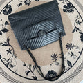 【Chanel】Chanel Black Warrior V‑Stitch Double‑Pocket Airport Bag