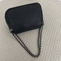 【Chanel】Chanel Black Silver Embossed Giant CC Flap Bag